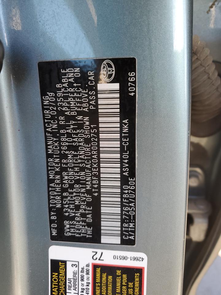 2010 TOYOTA CAMRY