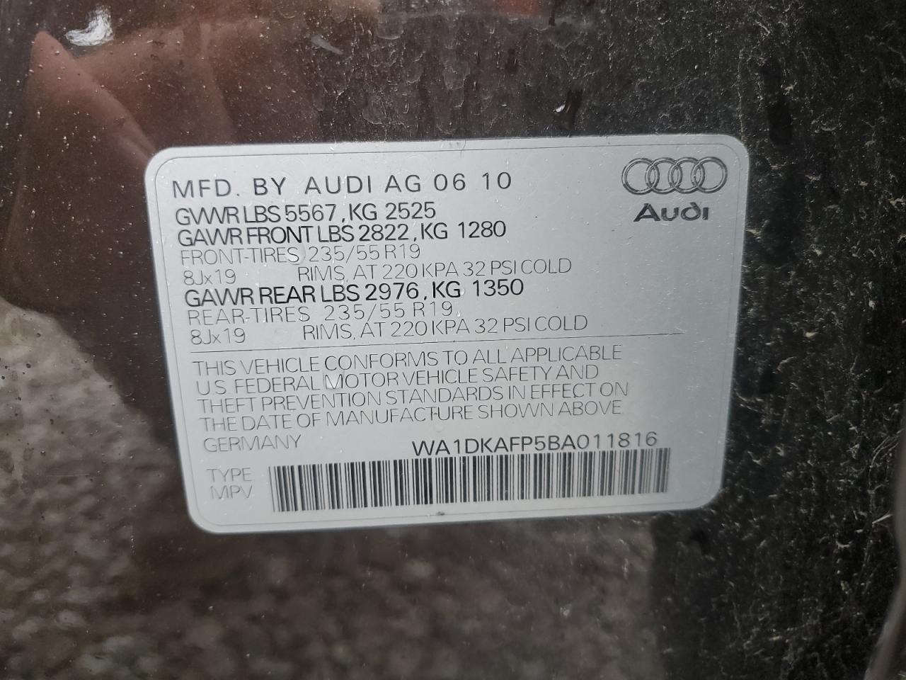 2011 AUDI Q5
