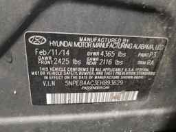 2014 HYUNDAI SONATA