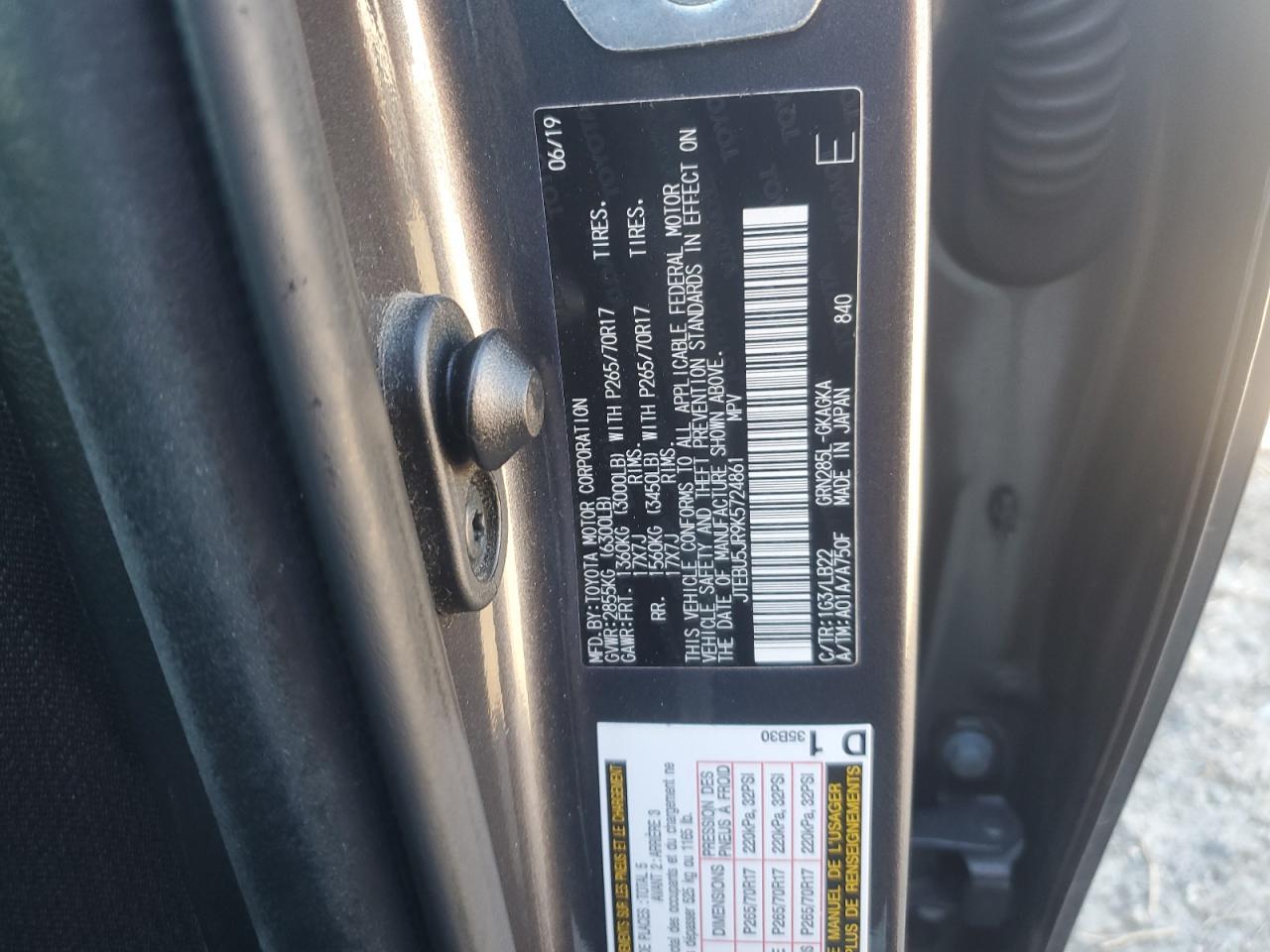 2019 TOYOTA 4Runner