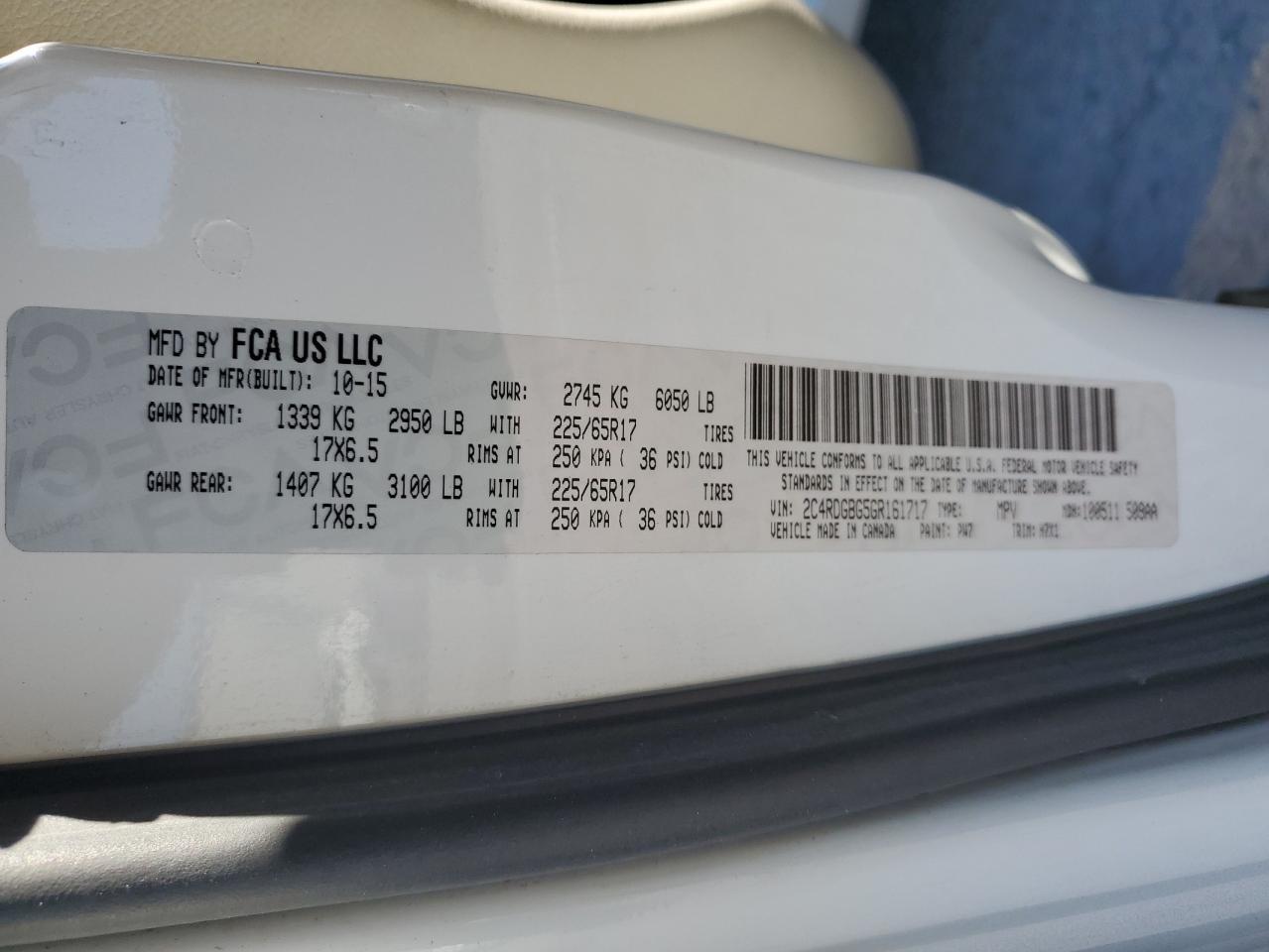 2016 DODGE GRAND CARAVAN