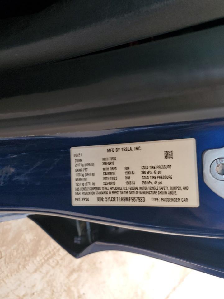 2021 TESLA MODEL 3