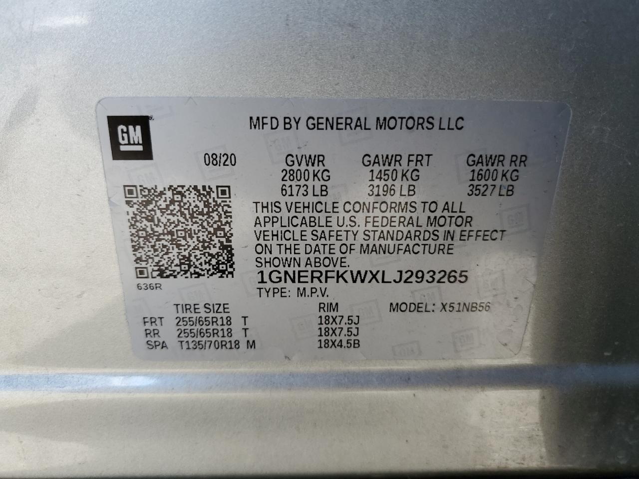 2020 CHEVROLET TRAVERSE
