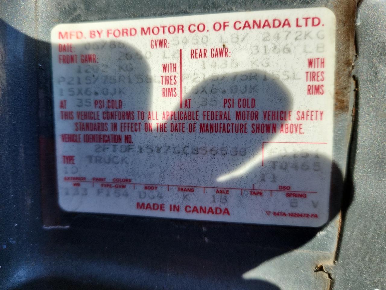 1986 FORD F-150