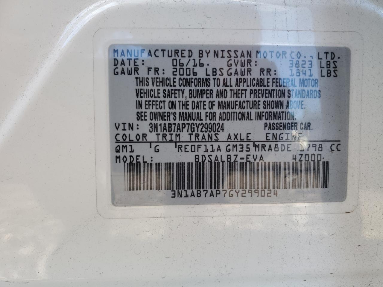 2016 NISSAN SENTRA