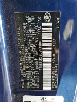 2008 TOYOTA CAMRY