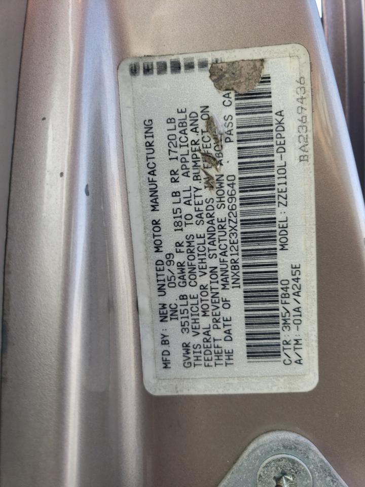 1999 TOYOTA COROLLA