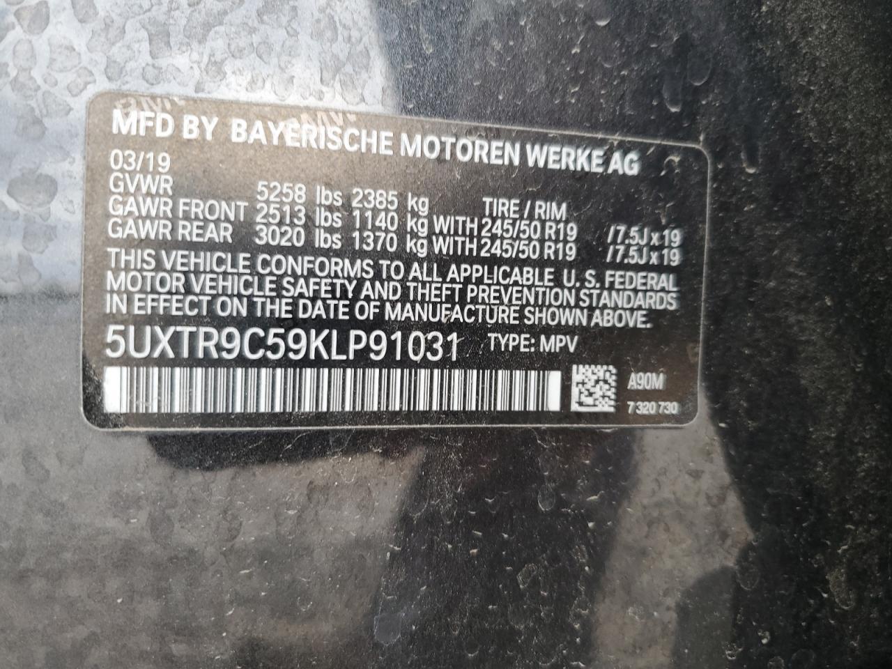 2019 BMW X3