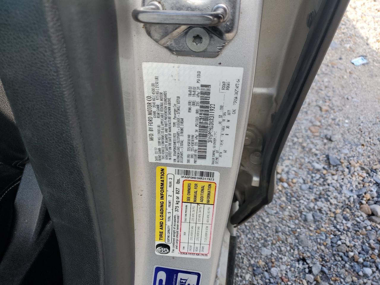 2017 FORD FUSION