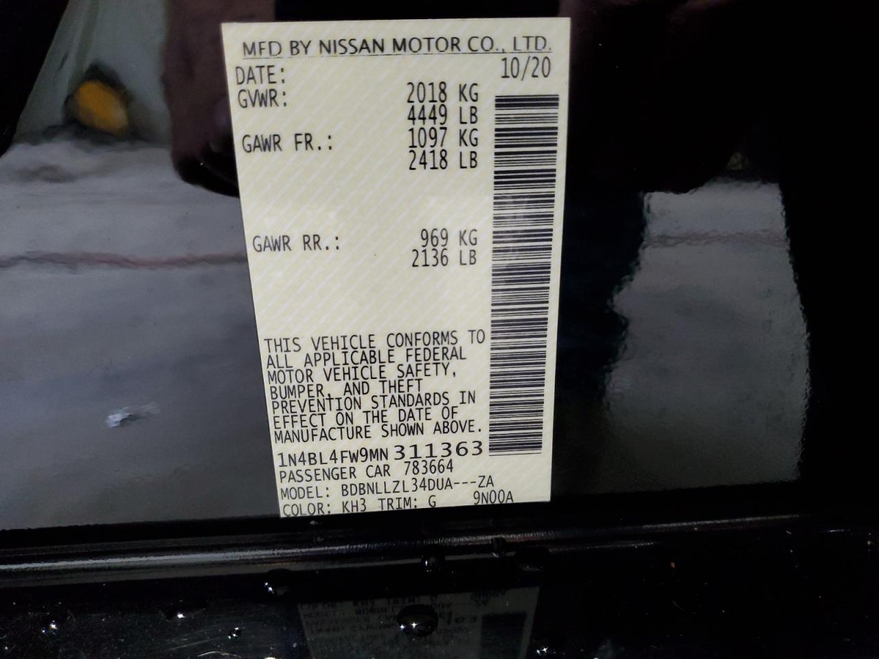 2021 NISSAN ALTIMA