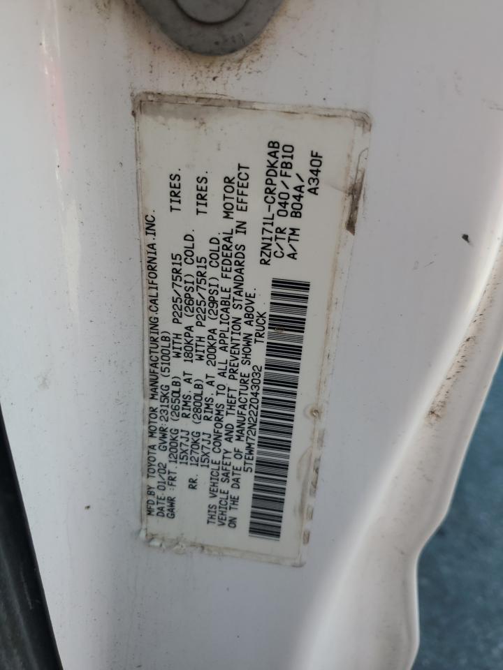 2002 TOYOTA TACOMA