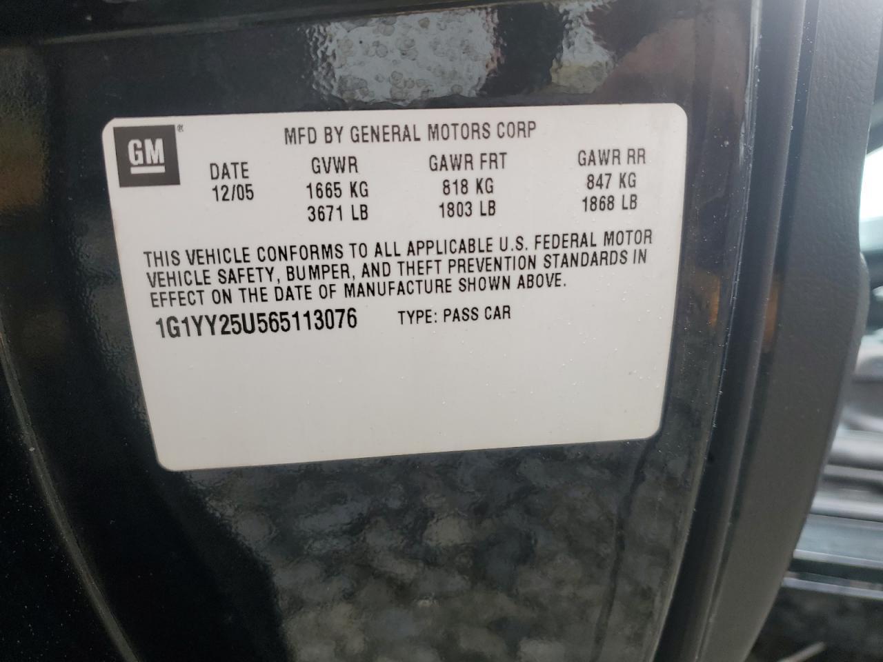 2006 CHEVROLET CORVETTE
