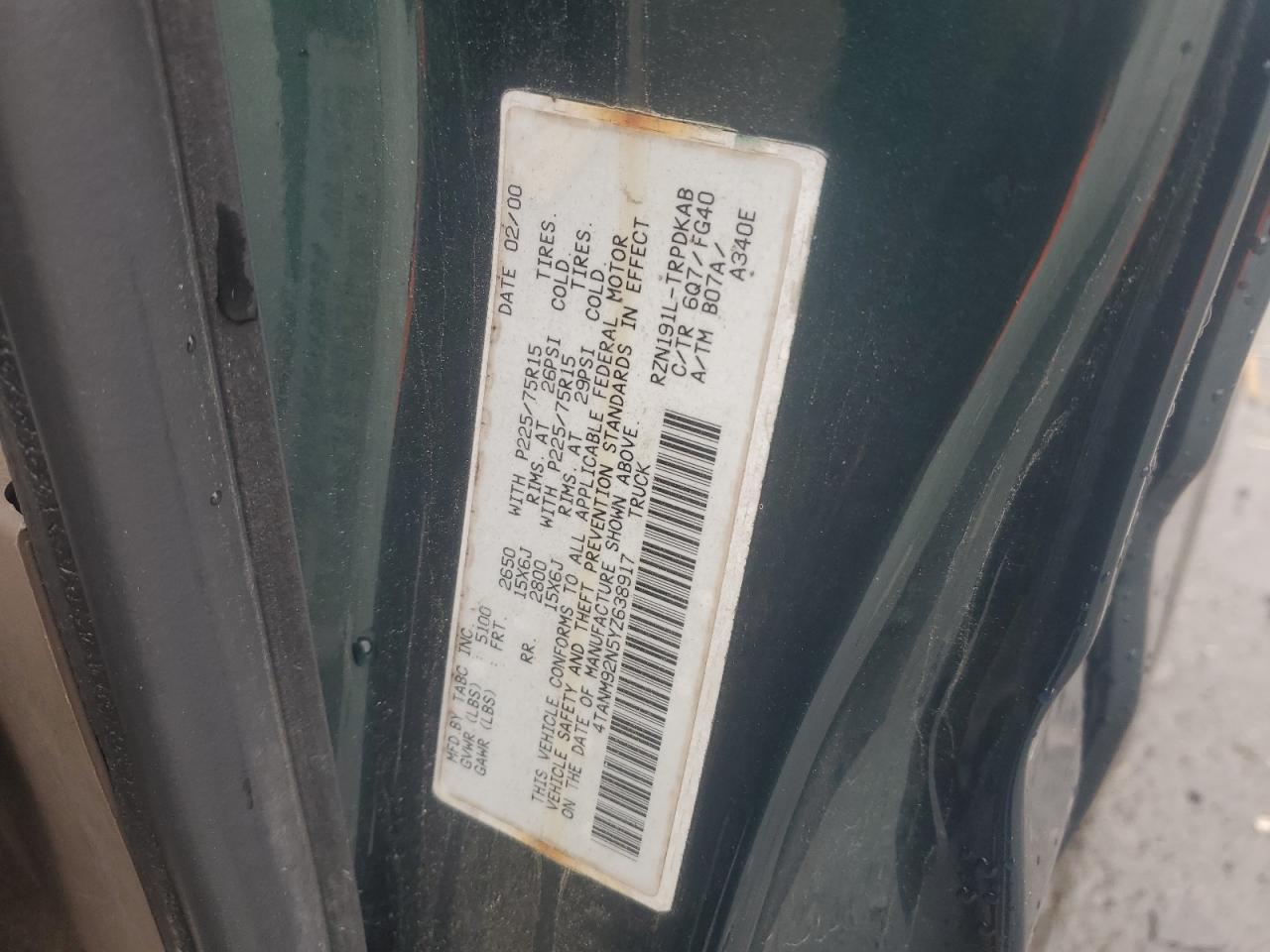 2000 TOYOTA TACOMA