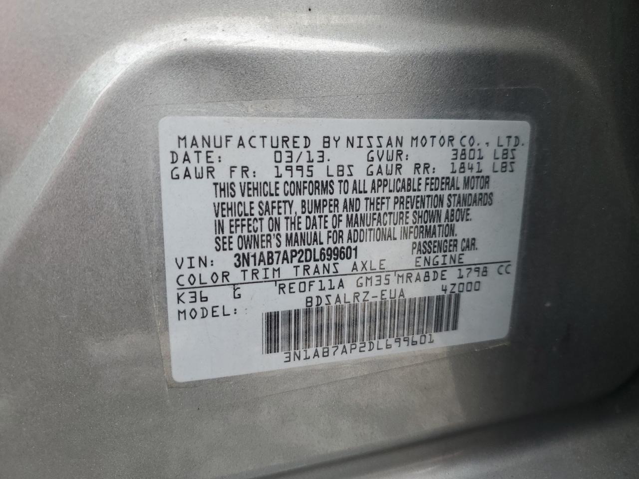 2013 NISSAN SENTRA