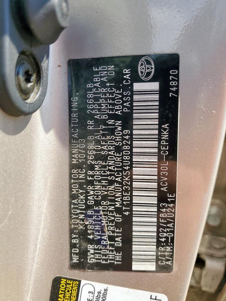 2004 TOYOTA CAMRY