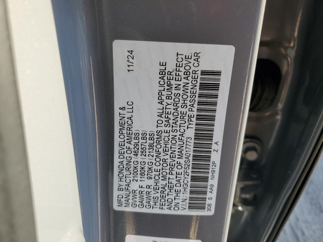 2025 HONDA ACCORD
