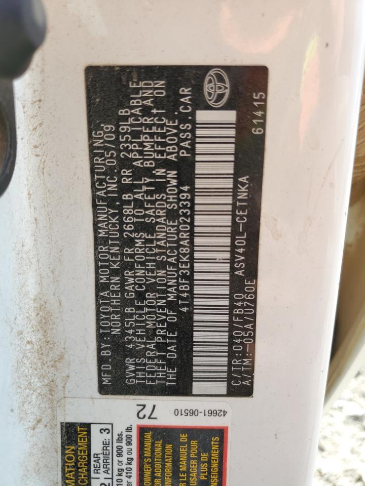 2010 TOYOTA CAMRY