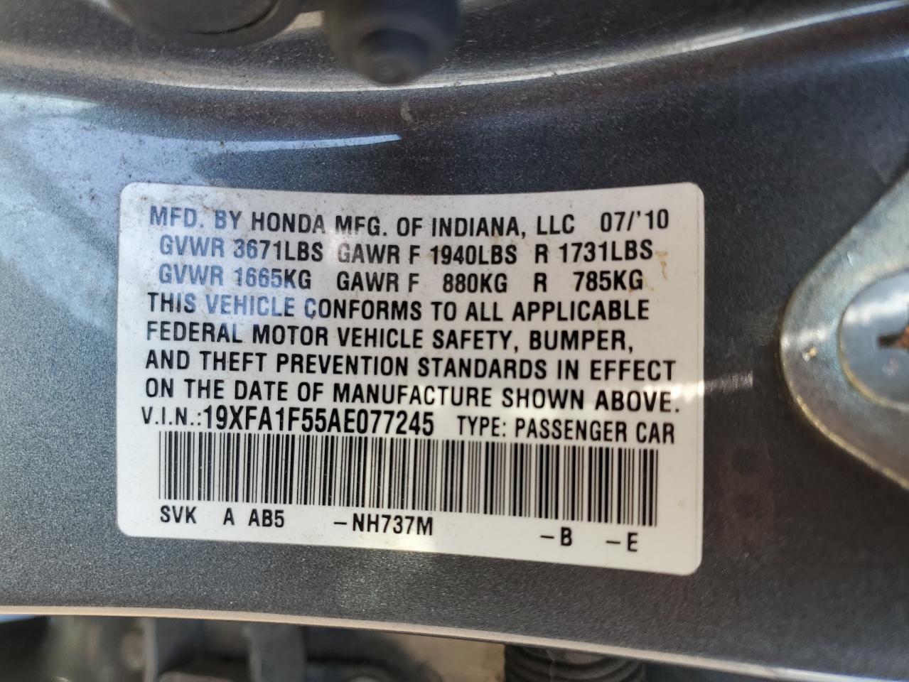2010 HONDA CIVIC