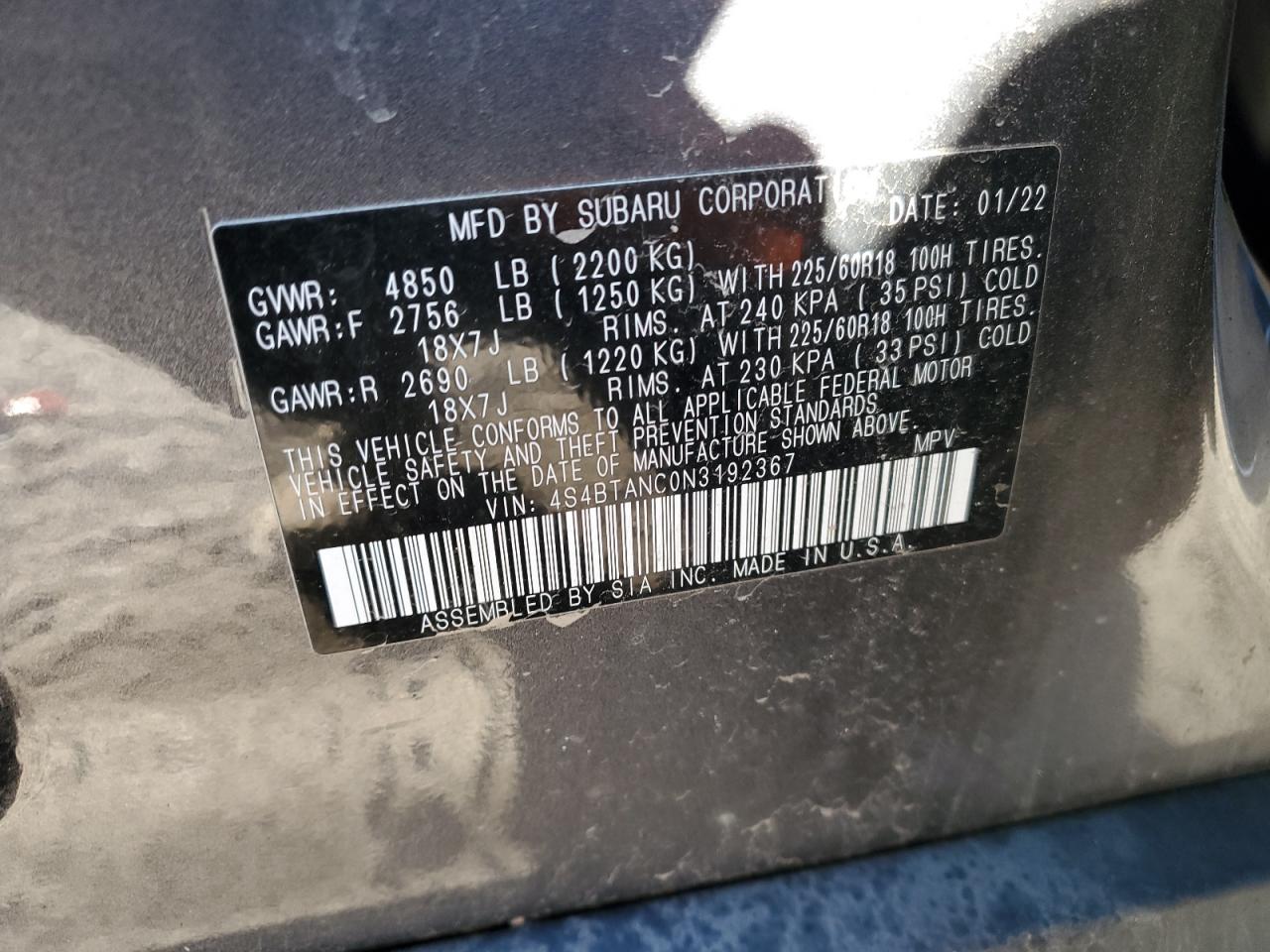 2022 SUBARU Outback