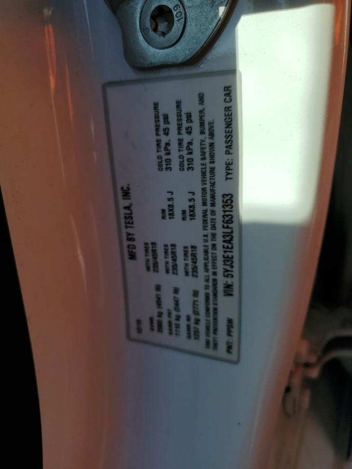 2020 TESLA MODEL 3