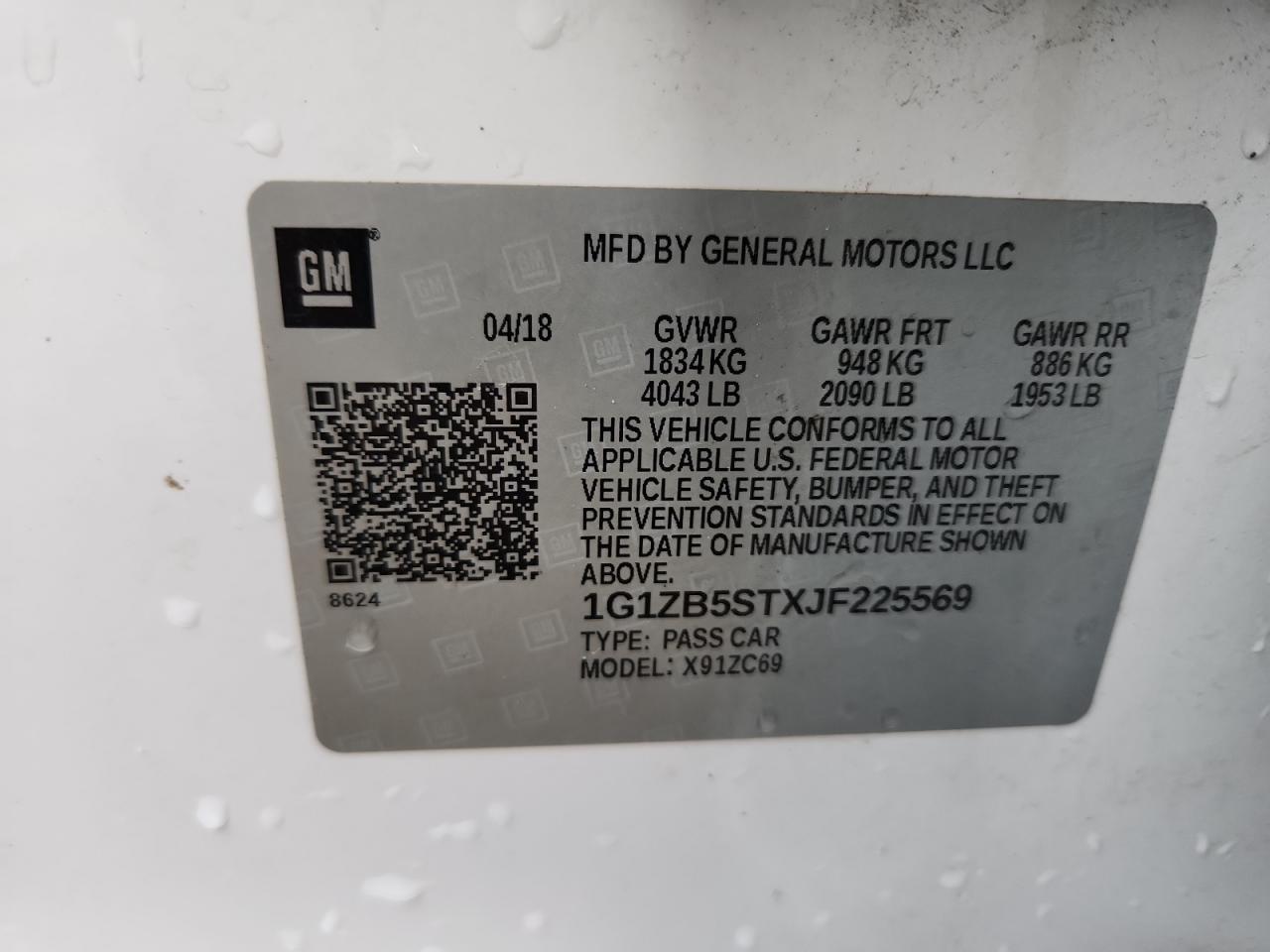 2018 CHEVROLET MALIBU