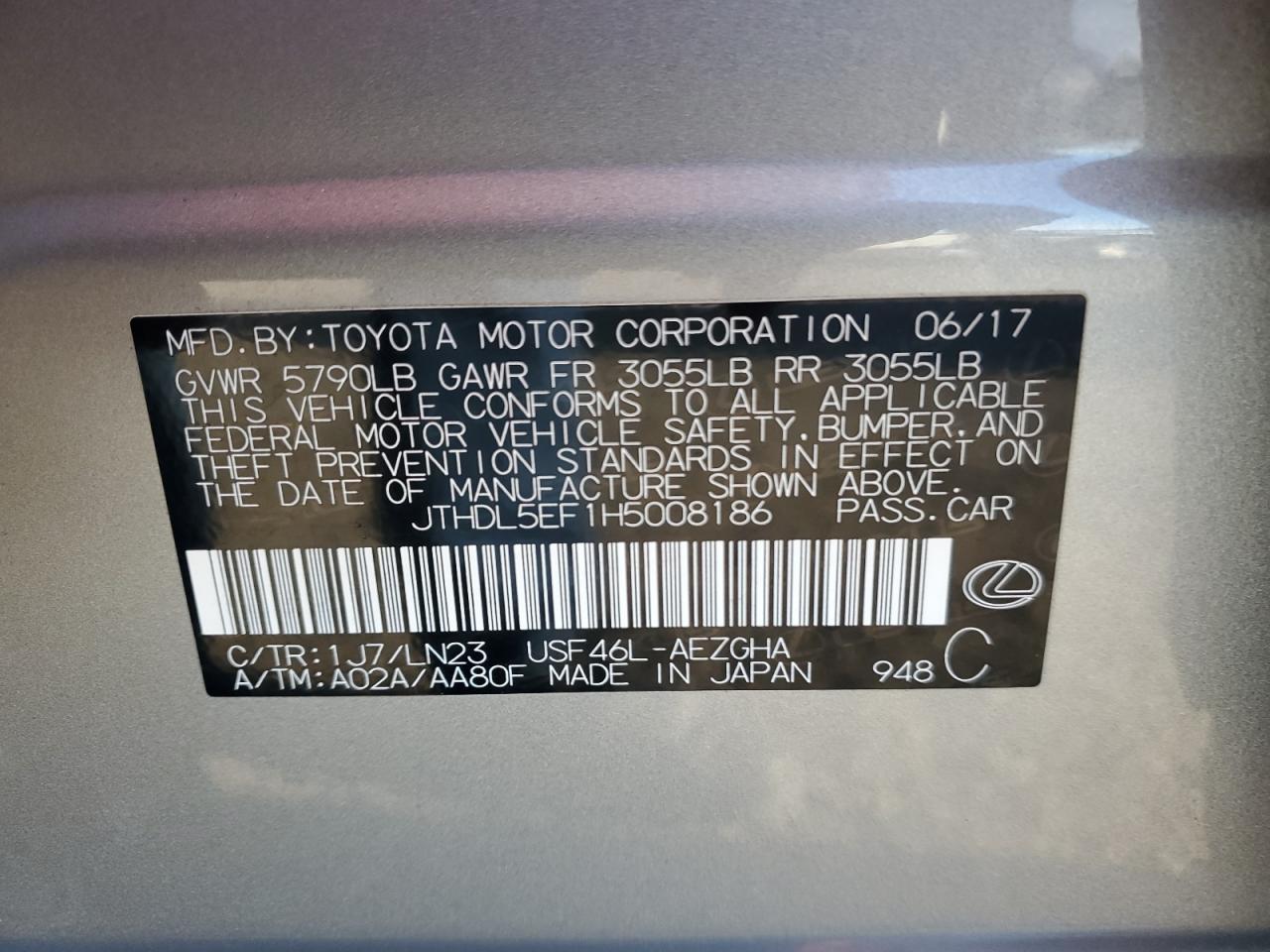 2017 LEXUS LS 460