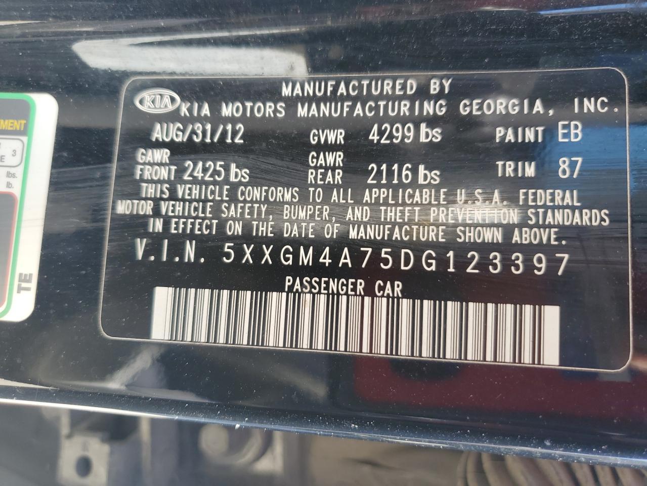 2013 KIA OPTIMA