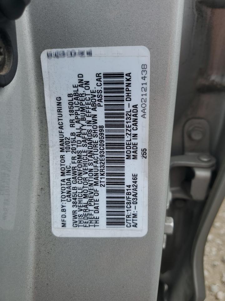 2003 TOYOTA COROLLA