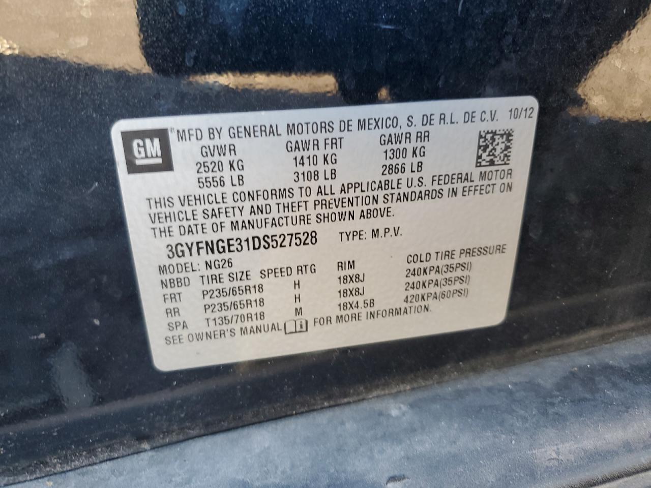 2013 CADILLAC SRX