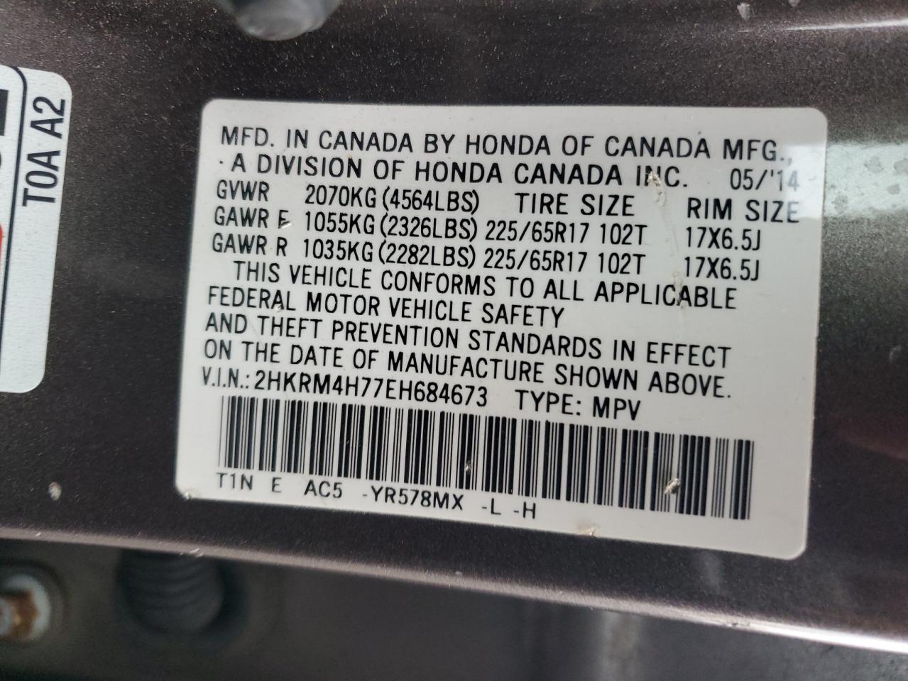 2014 HONDA CR-V