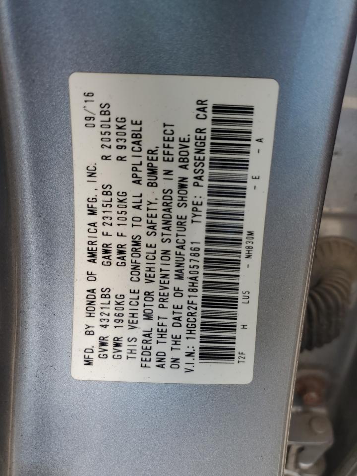 2017 HONDA ACCORD