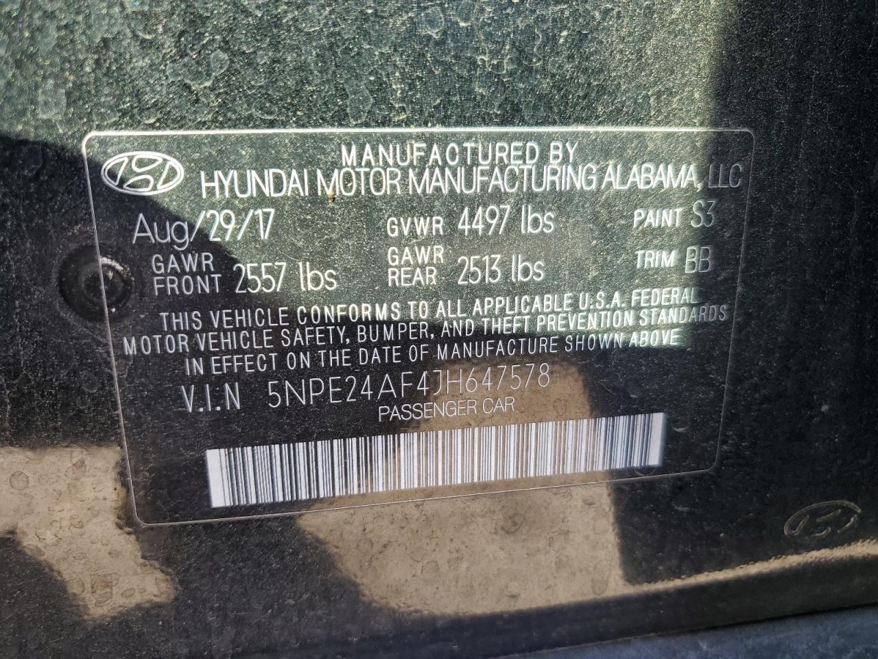 2018 HYUNDAI SONATA