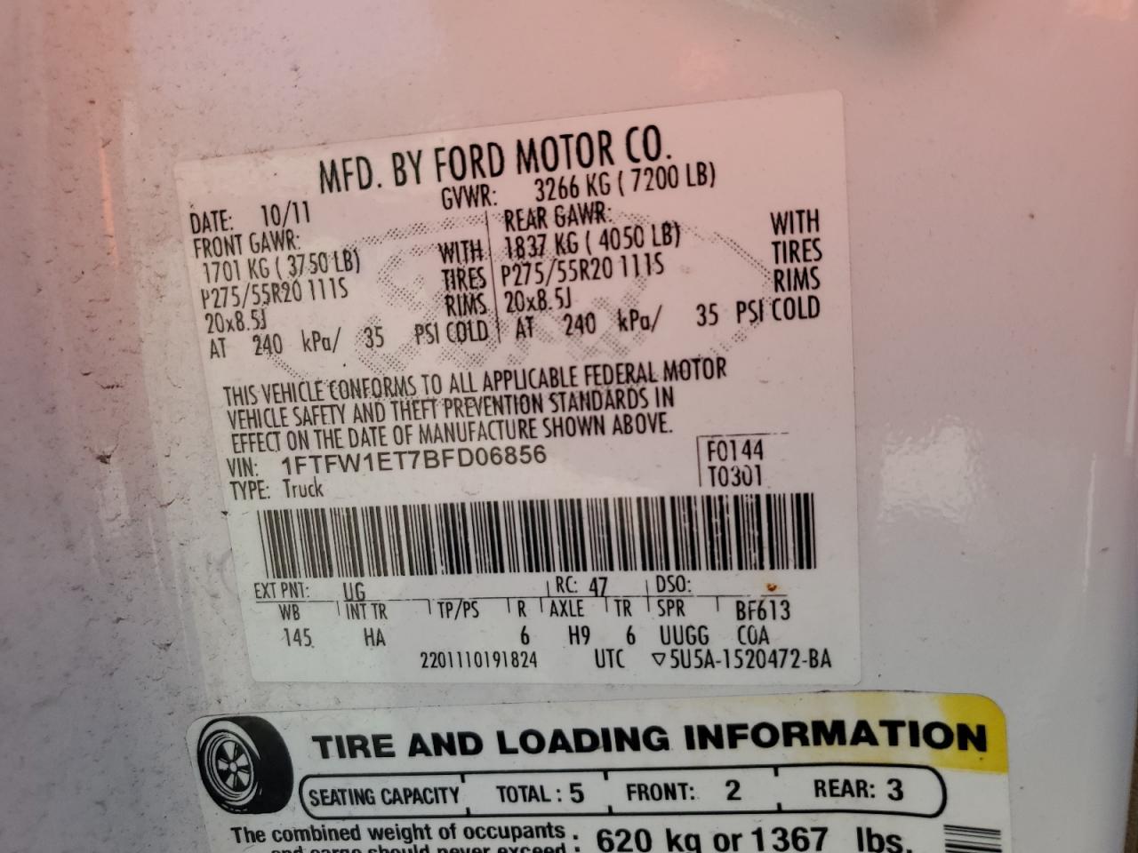 2011 FORD F-150
