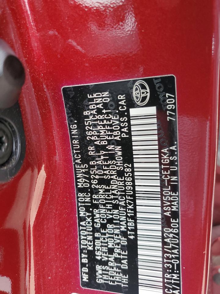 2015 TOYOTA CAMRY