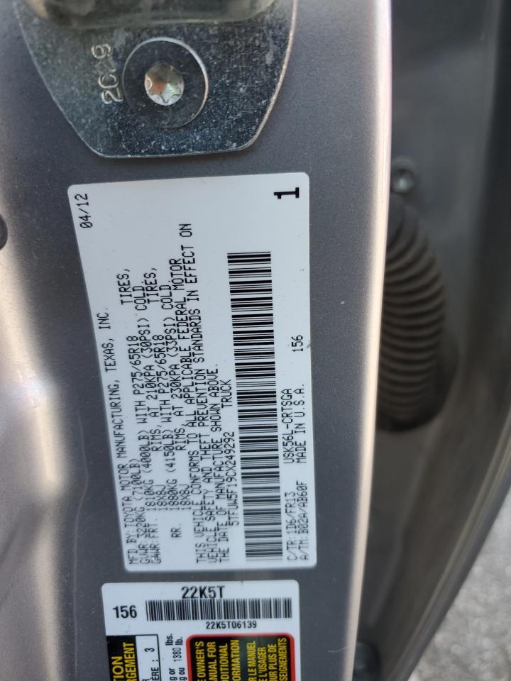 2012 TOYOTA TUNDRA