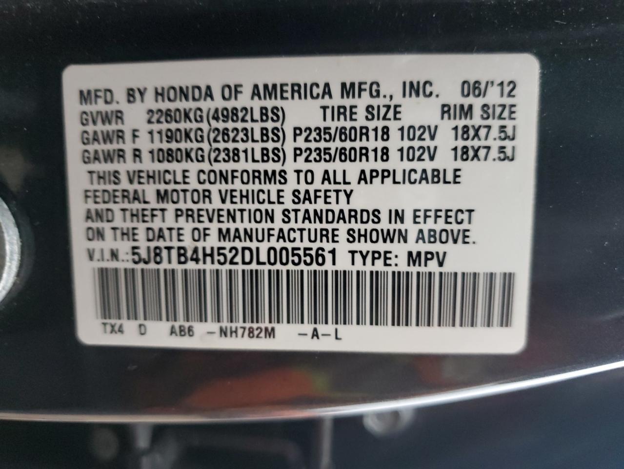 2013 ACURA RDX