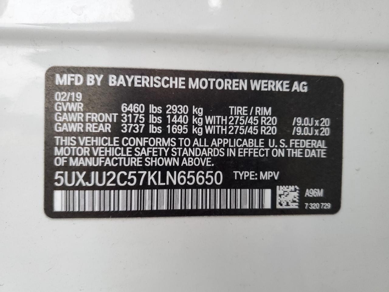 2019 BMW X5