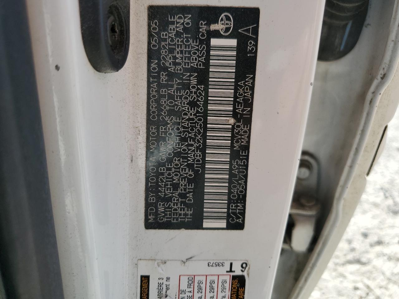 2005 TOYOTA CAMRY