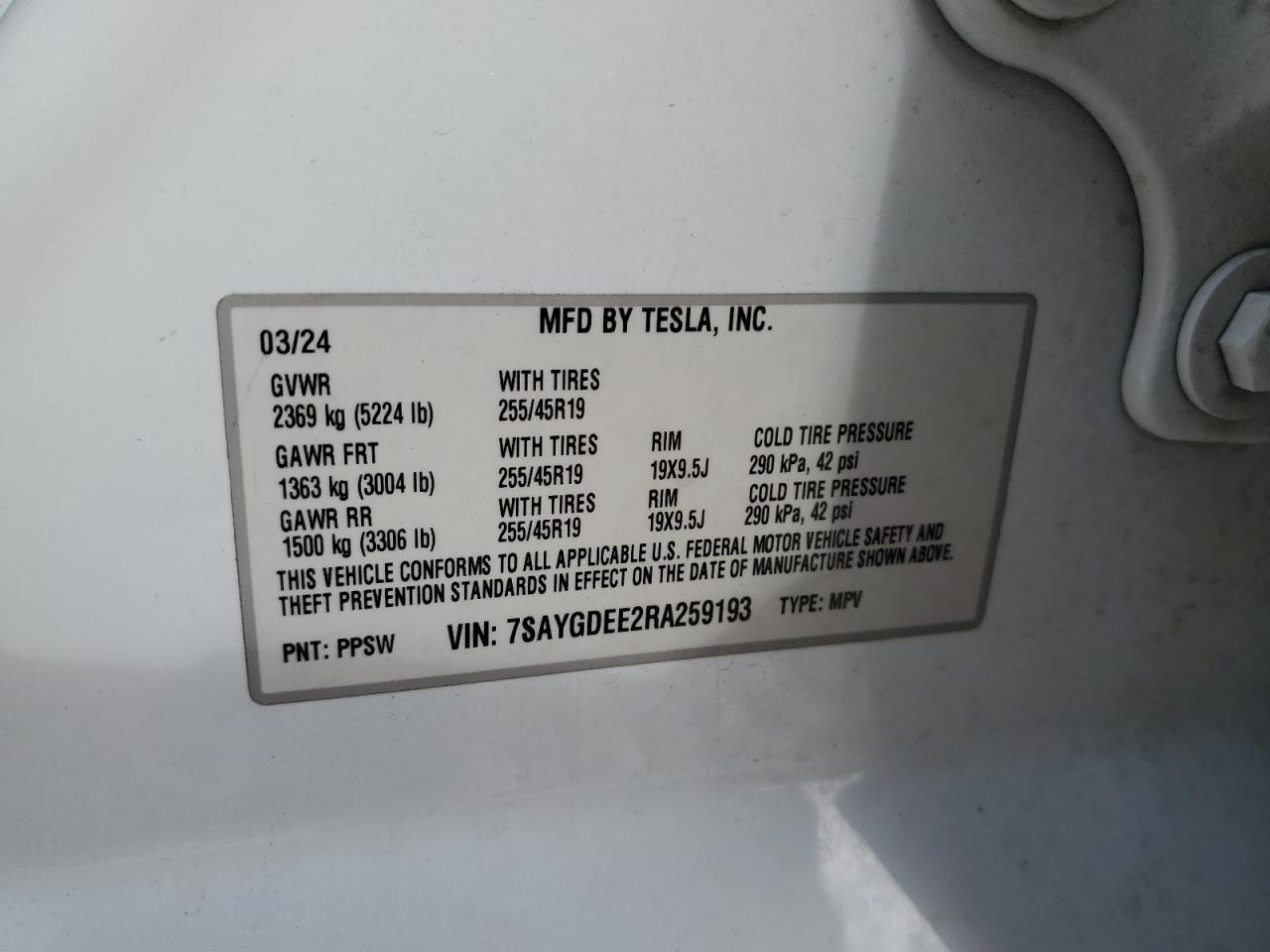 2024 TESLA MODEL Y