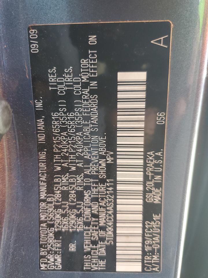 2010 TOYOTA SIENNA