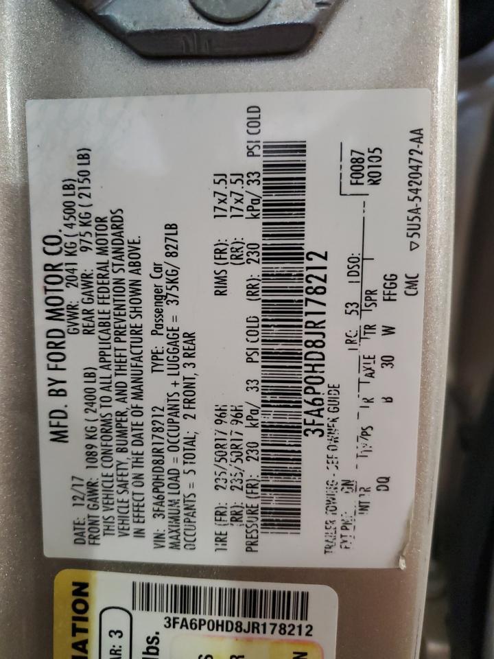 2018 FORD FUSION