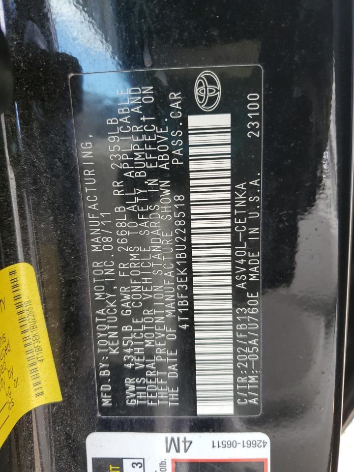 2011 TOYOTA CAMRY