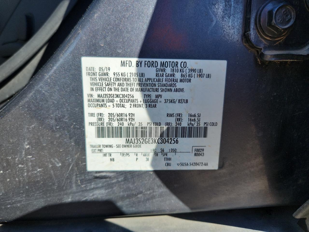 2019 FORD EcoSport