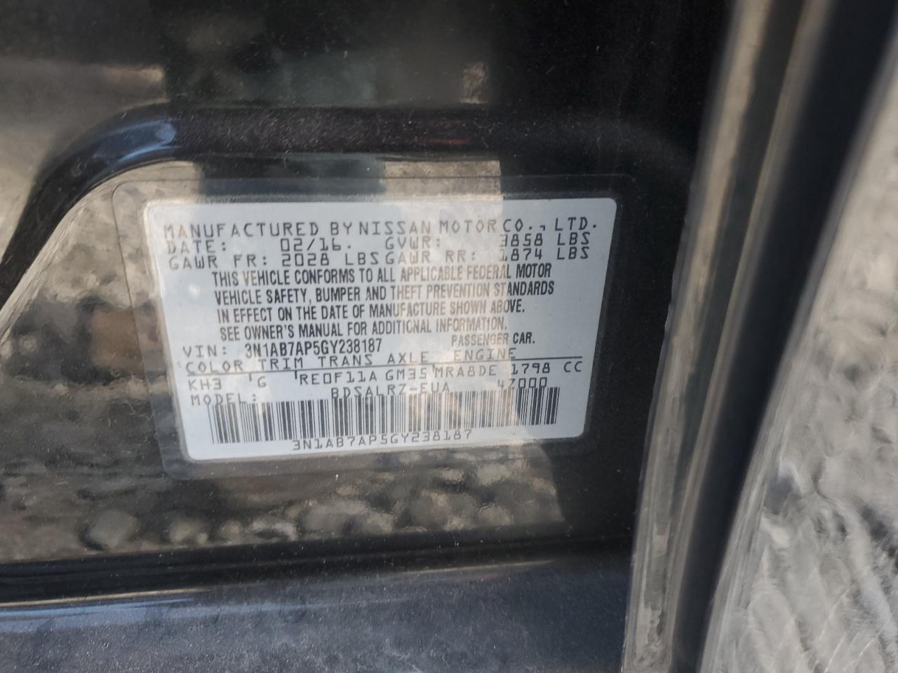 2016 NISSAN SENTRA