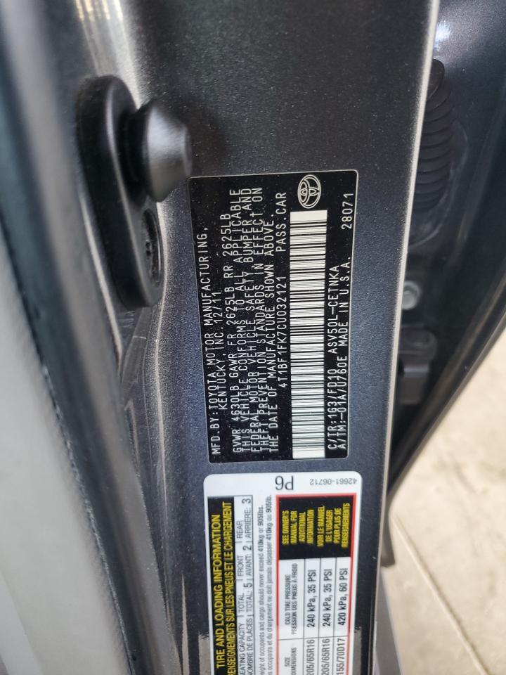 2012 TOYOTA CAMRY