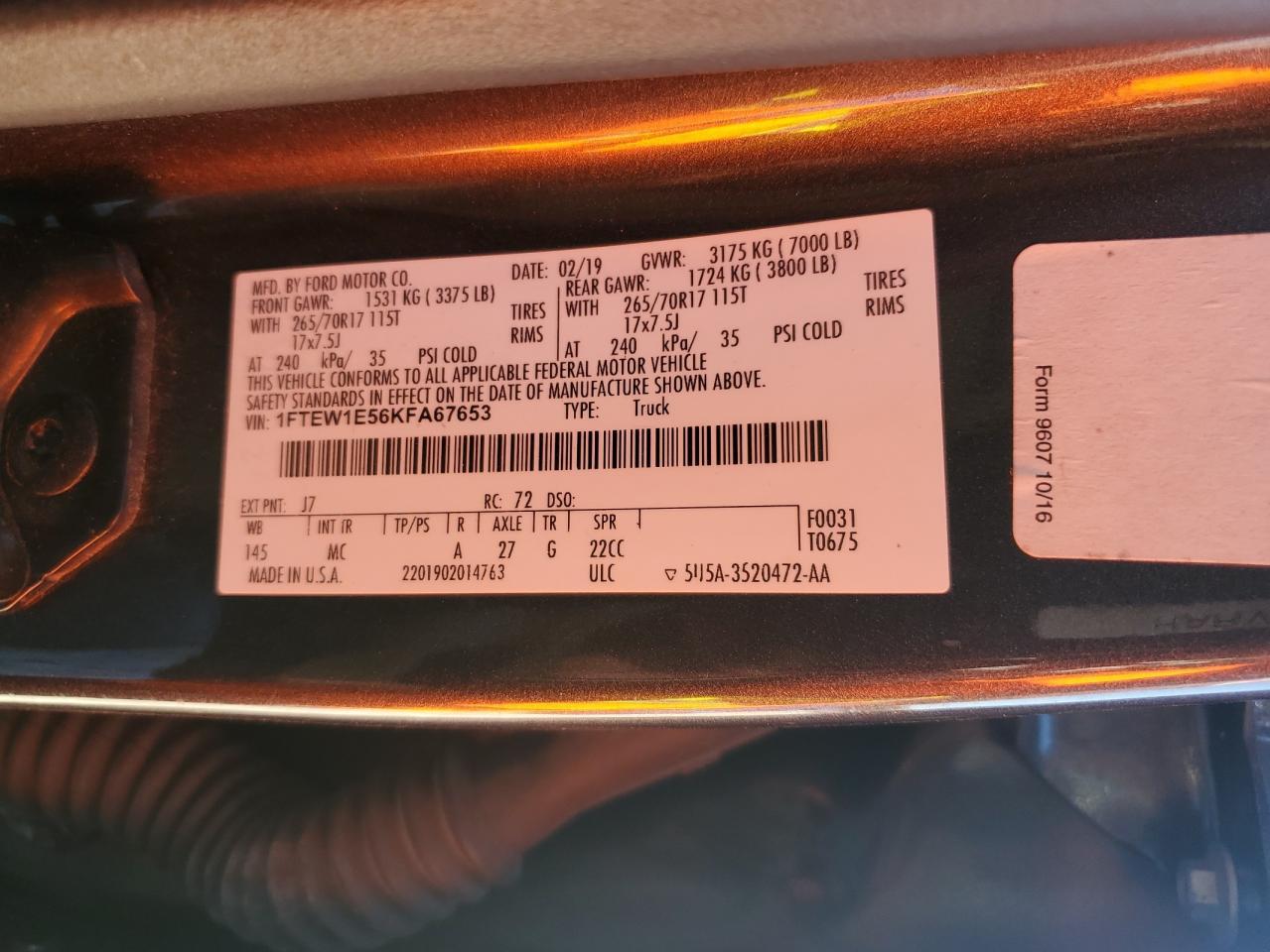 2019 FORD F-150