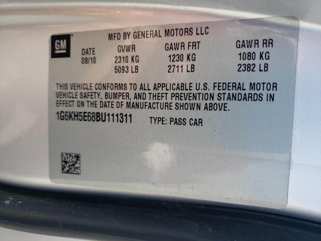 2011 CADILLAC DTS