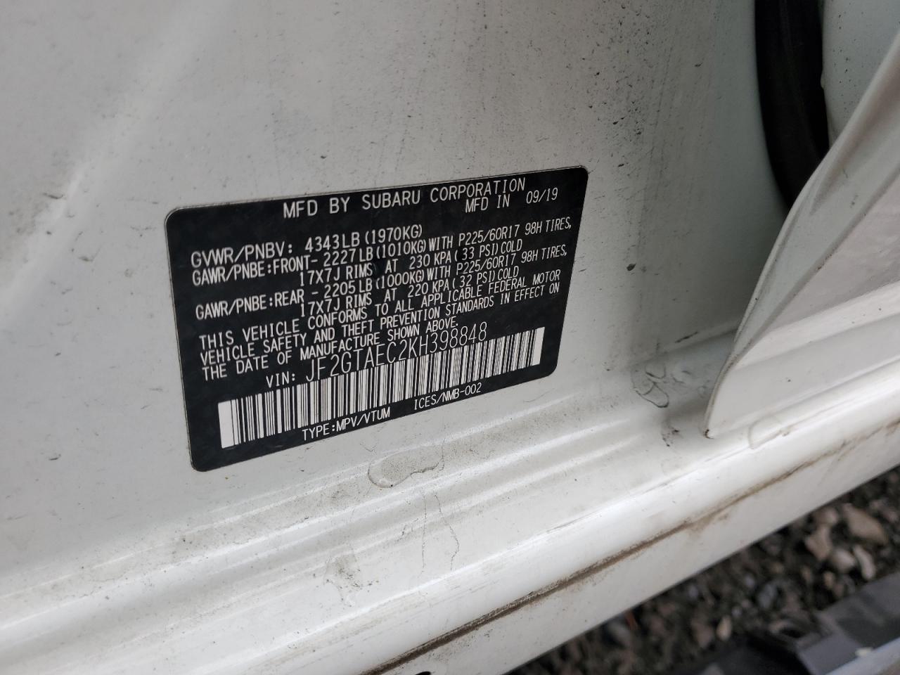 2019 SUBARU Crosstrek