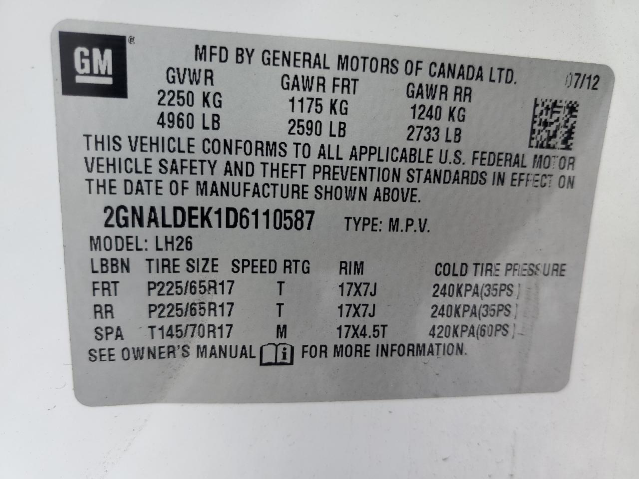2013 CHEVROLET EQUINOX