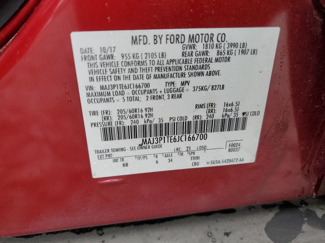 2018 FORD EcoSport